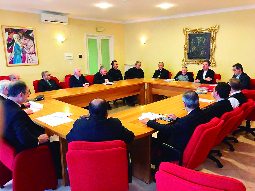 Primeira reunião, já em Roma, em preparação à Visita ad Limina